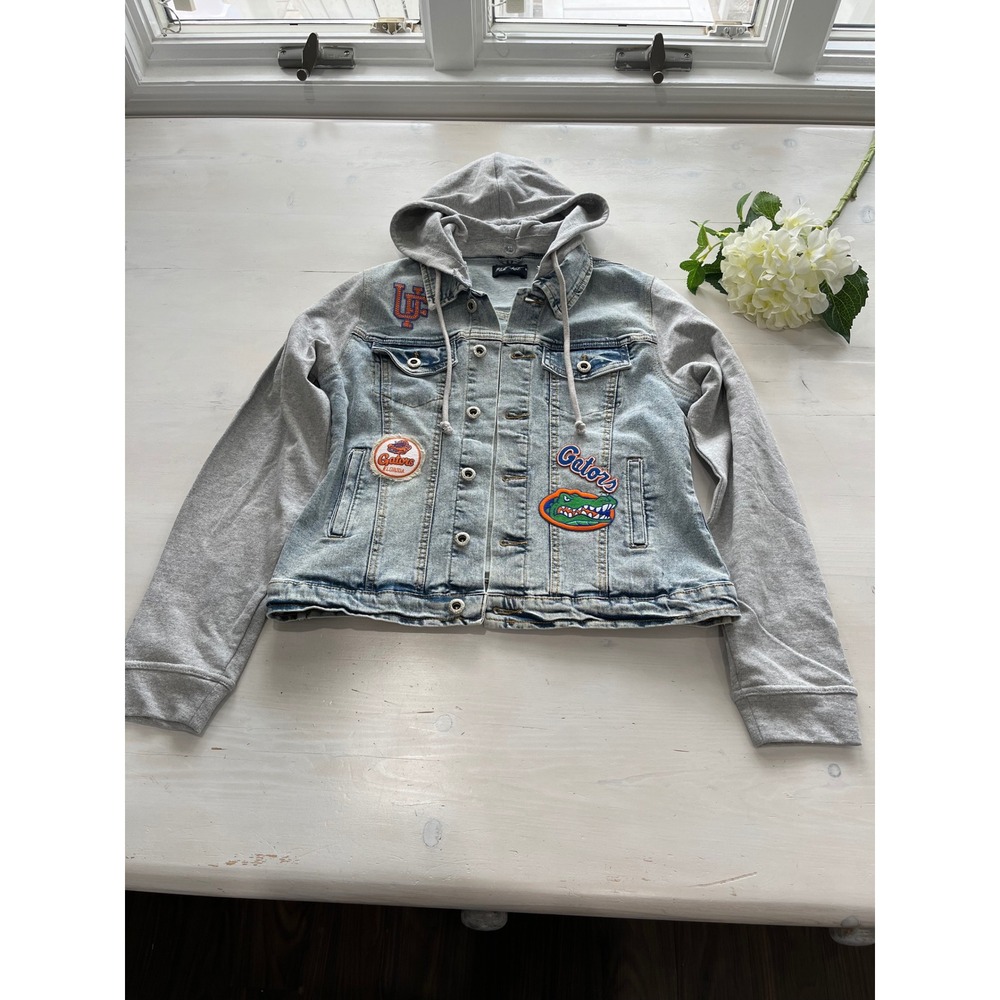 UF Denim Jacket Hoodie Gators University of Florida‎ Size M